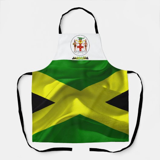 ジャマイカ国旗のコートの武器 エプロン (正面)