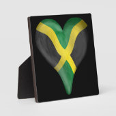 ジャマイカ国旗のハート フォトプラーク (正面)