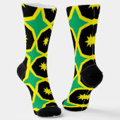 ジャマイカ国旗のパターン ソックス (傾斜あり)