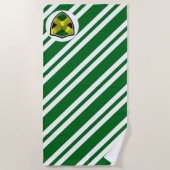 ジャマイカ国旗のビーチタオル ビーチタオル (正面)