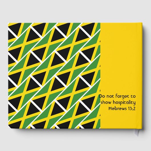 ジャマイカ国旗の国カスタマイズ際的なイエロージャマイカ ゲストブック (裏面)