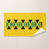 ジャマイカ国旗の地図アウトラインパーソナライズされた黄 ハンドタオル (ハンドタオル)