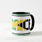 ジャマイカ国旗の愛国的なコーヒー マグカップ (正面右)