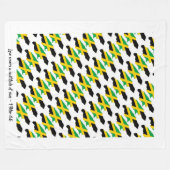 ジャマイカ国旗の愛国的なジャマイカベッドスプレッド フリースブランケット (正面(横))