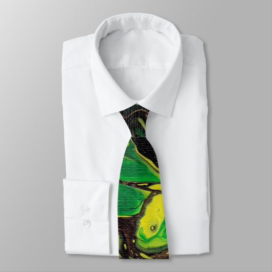 ジャマイカ国旗の抽象芸術アクリル ネクタイ (タイ)