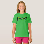 ジャマイカ国旗の文字タンクトップ Tシャツ (正面フル)