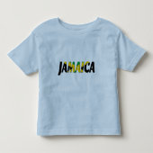 ジャマイカ国旗の文字Tシャツ トドラーTシャツ (正面)