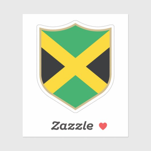 ジャマイカ国旗の紋章愛国旅行 シール (シート)