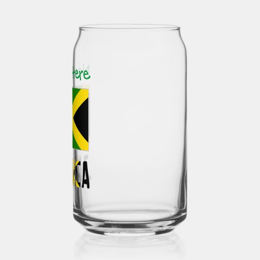 ジャマイカ国旗の緑の個人用設定 ガラス缶 (左)