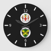 ジャマイカ国旗の腕の大時計 ラージ壁時計 (正面)