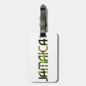 ジャマイカ国旗の色タイポグラフィ土産 ラゲッジタグ (裏面縦)