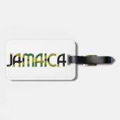 ジャマイカ国旗の色タイポグラフィ土産 ラゲッジタグ (裏面横)