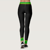 ジャマイカ国旗の色縦文字ダウンレッグ レギンス (裏面)