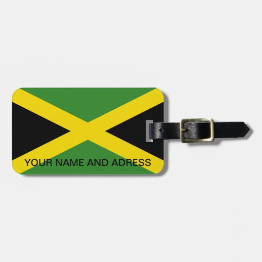 ジャマイカ国旗の荷物タグ ラゲッジタグ (正面横)