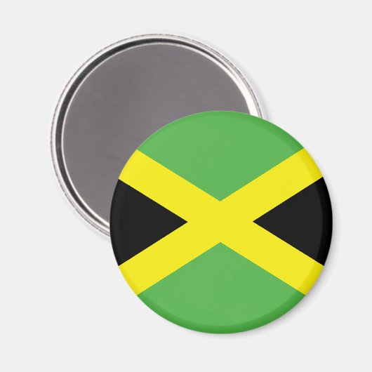 ジャマイカ国旗のTシャツとギフト マグネット (正面/裏面)