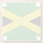 ジャマイカ国旗を持つガラスコースター ガラスコースター (裏面)