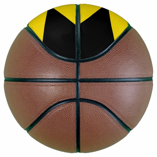 ジャマイカ国旗を持つフルサイズバスケットボール バスケットボール (右)