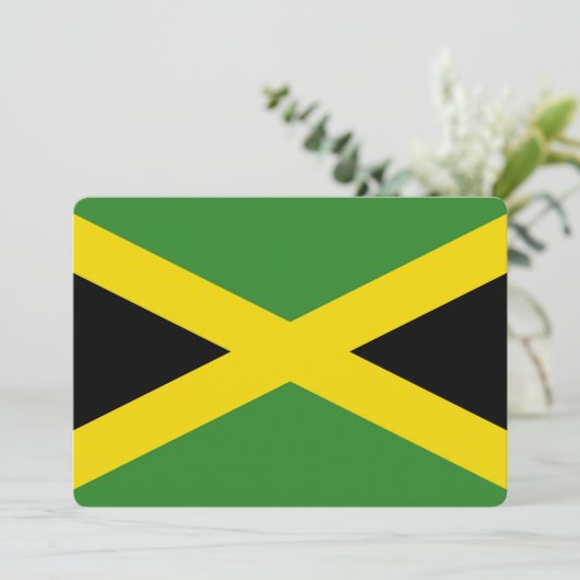 ジャマイカ国旗を持つ愛国的招待状 招待状 (スタンド正面)