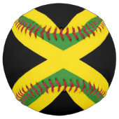 ジャマイカ国旗を掲げた愛国的なソフトボール ソフトボール (正面)