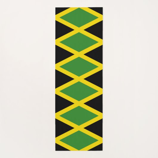 ジャマイカ国旗を掲げた愛国的なヨガマット ヨガマット (裏面)