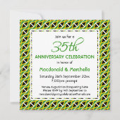 ジャマイカ国旗カスタマイズの記念日お祝い 招待状 (正面)