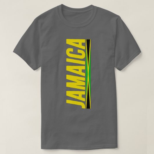 ジャマイカ国旗ジャマイカカラーラブギフト土産 Tシャツ (デザイン正面)