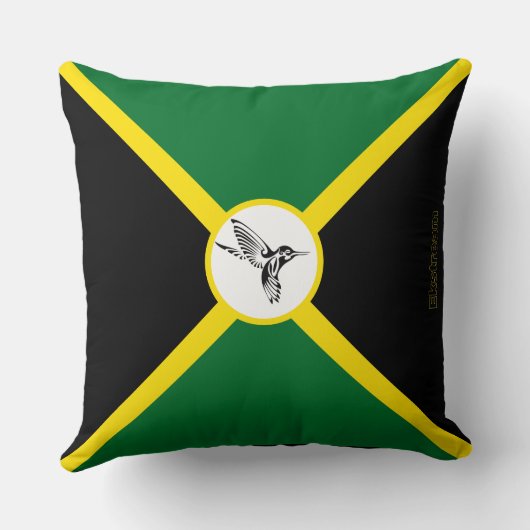 ジャマイカ国旗01 クッション (裏面)