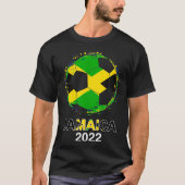 ジャマイカ国旗2022支持者ジャマイカサッカーチームJ Tシャツ (正面)