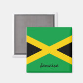 ジャマイカ国旗&アメリカの休日/スポーツファン マグネット (正面/裏面)