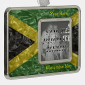 ジャマイカ国旗 – クリンク シルバープレートフレームオーナメント (右)