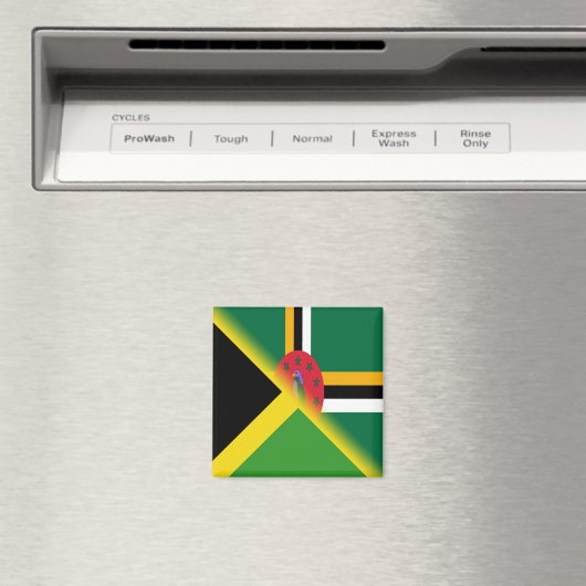 ジャマイカ国旗 |ジャマイカドミニカのハーフ マグネット (インサイチュ (食洗機))