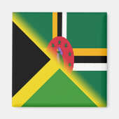 ジャマイカ国旗 |ジャマイカドミニカのハーフ マグネット (正面)