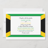 ジャマイカ国旗、ジャマイカ結婚国旗 招待状 (正面)