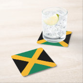 ジャマイカ国旗 スクエアペーパーコースター (インサイチュ)
