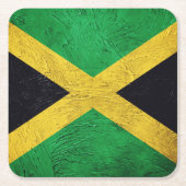 ジャマイカ国旗 スクエアペーパーコースター (正面)