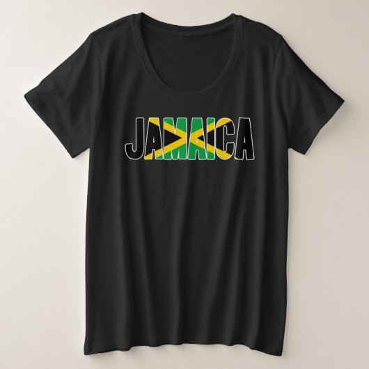 ジャマイカ国旗 プラスサイズTシャツ (デザイン正面)
