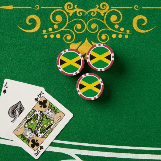 ジャマイカ国旗 ポーカーチップ (ポーカーテーブル (スタック))