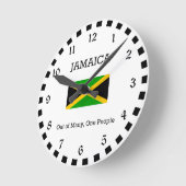 ジャマイカ国旗 ラウンド壁時計 (傾斜)
