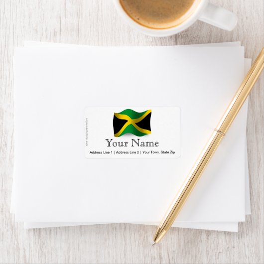 ジャマイカ国旗 ラベル (インサイチュ)