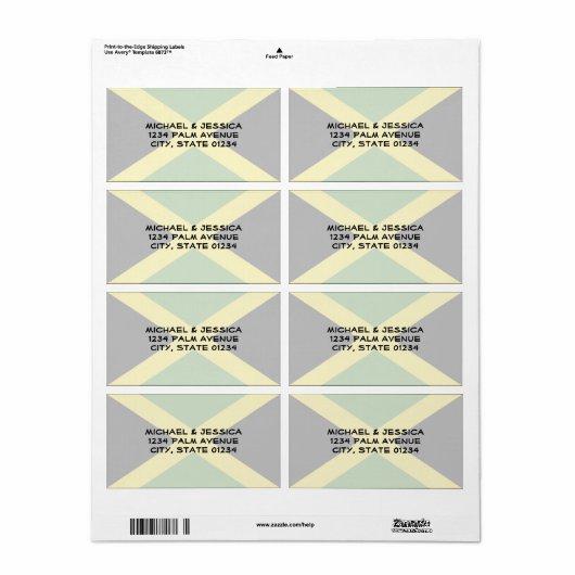 ジャマイカ国旗 ラベル (フルシート)