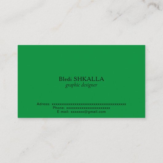 ジャマイカ国旗 名刺 (裏面)