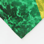 ジャマイカ国旗 – 海波 フリースブランケット (角)