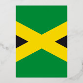 ジャマイカ国旗 箔招待状 (裏面)
