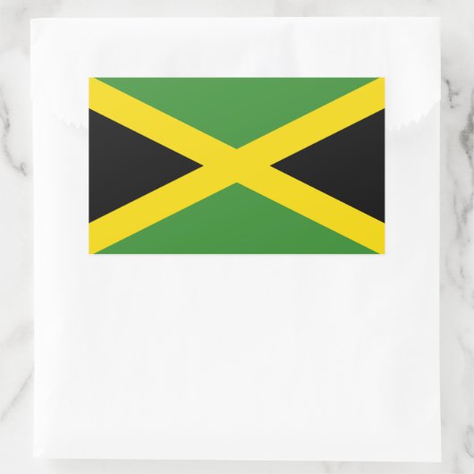 ジャマイカ国旗 長方形シール (バッグ)