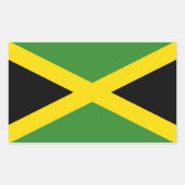 ジャマイカ国旗 長方形シール (正面)