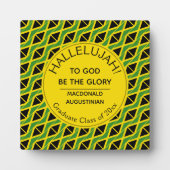 ジャマイカ国旗HALLELUJAH出パーソナライズされた身 フォトプラーク (正面)