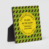 ジャマイカ国旗HALLELUJAH出パーソナライズされた身 フォトプラーク (正面)