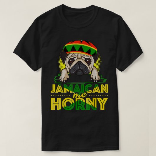 ジャマイカ国旗T男性へとW Tシャツ (デザイン正面)
