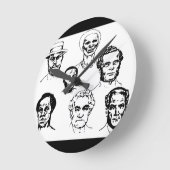 ジャマイカ国民の英雄の壁掛け時計 ラウンド壁時計 (傾斜)