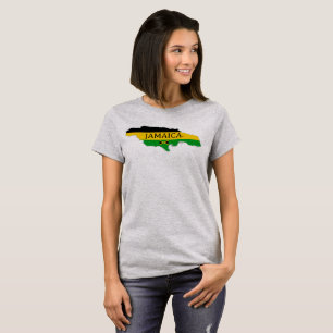 ジャマイカ地図デザイナーシャツアパレル販売;男性レディ Tシャツ